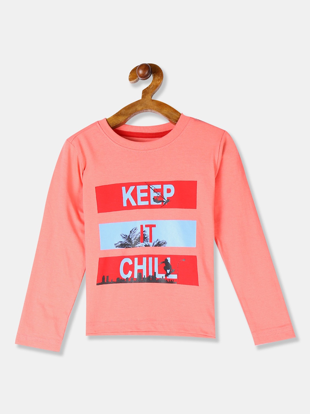 

Cherokee Boys Coral Printed Round Neck T-shirt