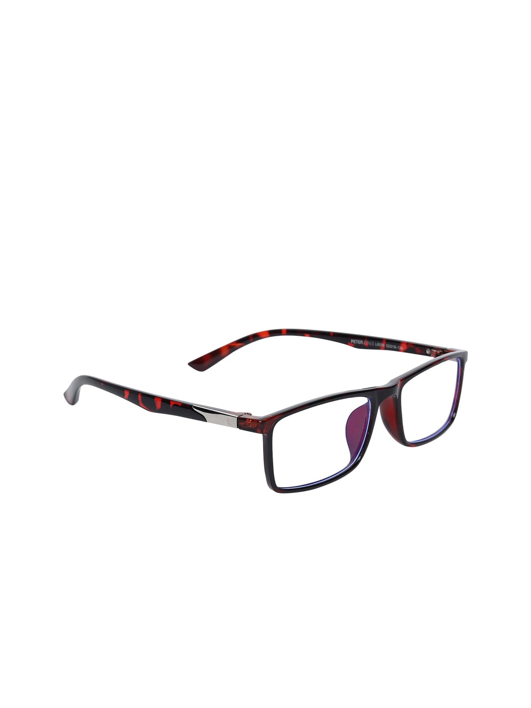 

Peter Jones Eyewear Unisex Black Solid Full Rim Rectangle Frames AG6056DA