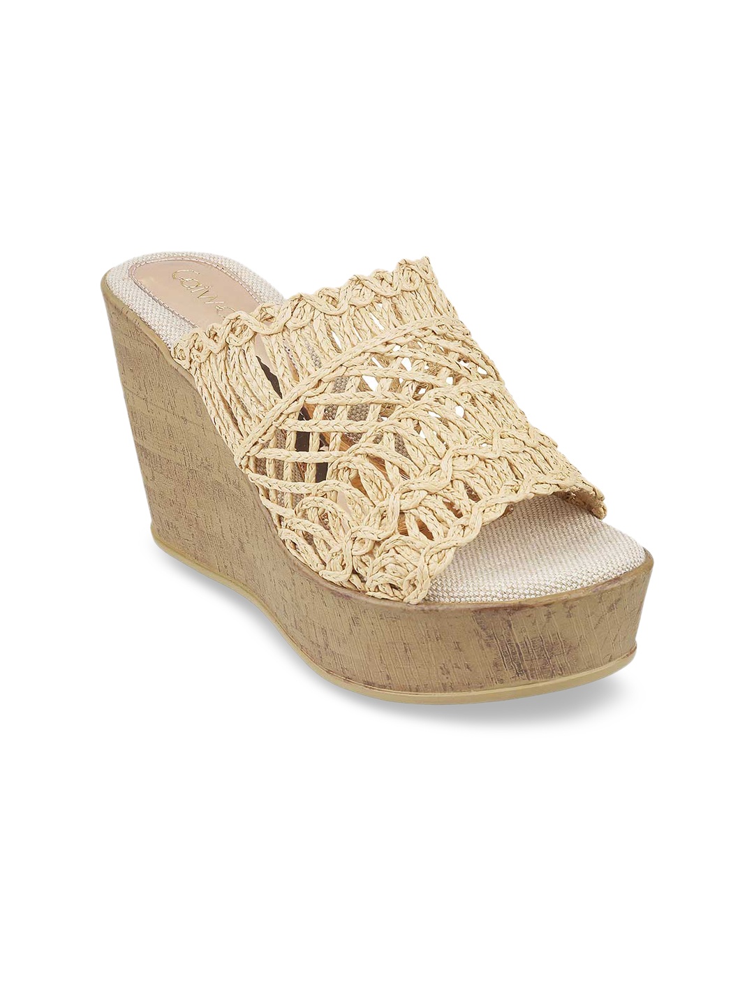 

Catwalk Women Beige Woven Design Wedges