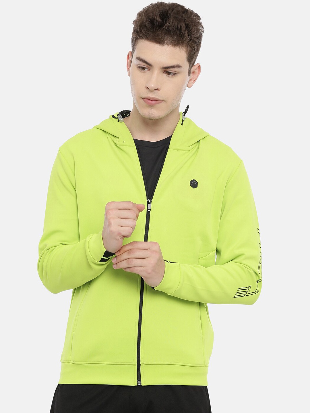 

Proline Active Men Green Solid Sweatshirt