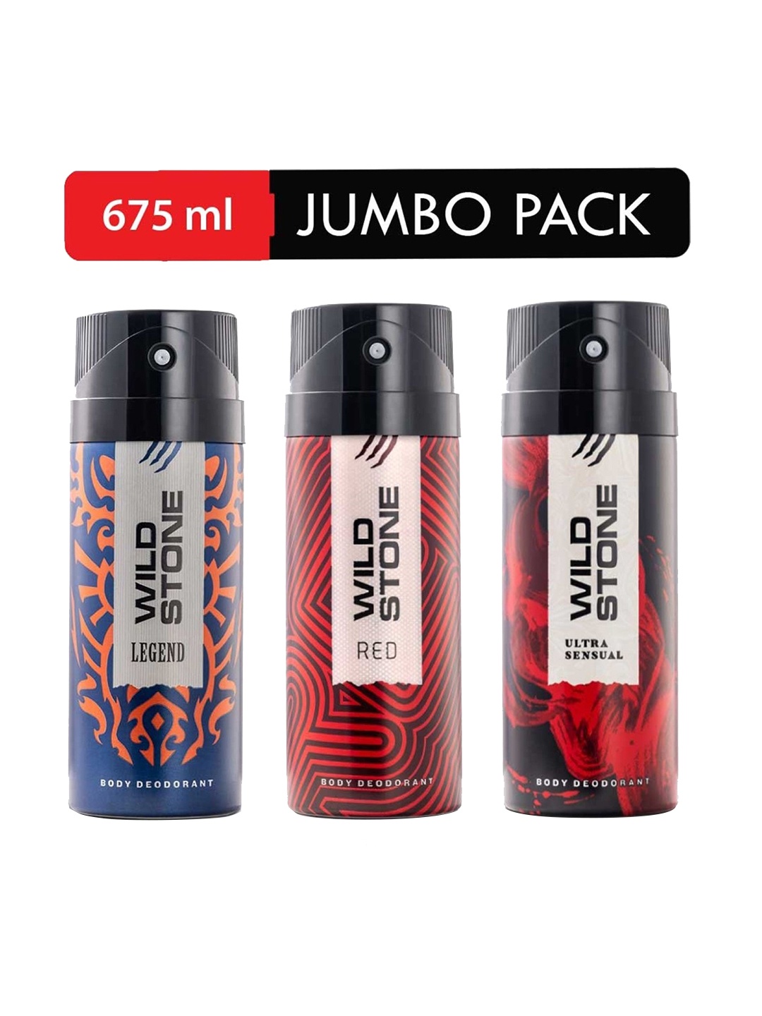 Wild stone Men Pack Of 3 Ultra Sensual and Legend Deodorant, Multi