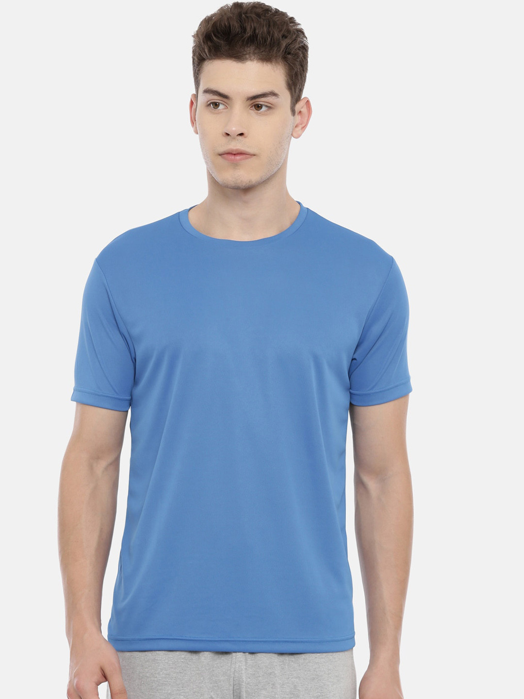 

Proline Active Men Blue Solid Round Neck T-shirt