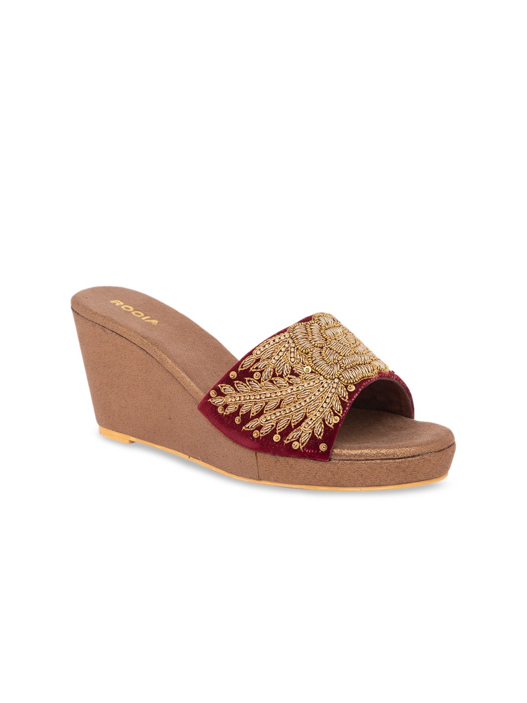 

Rocia Women Gold-Toned Embellished Sandals