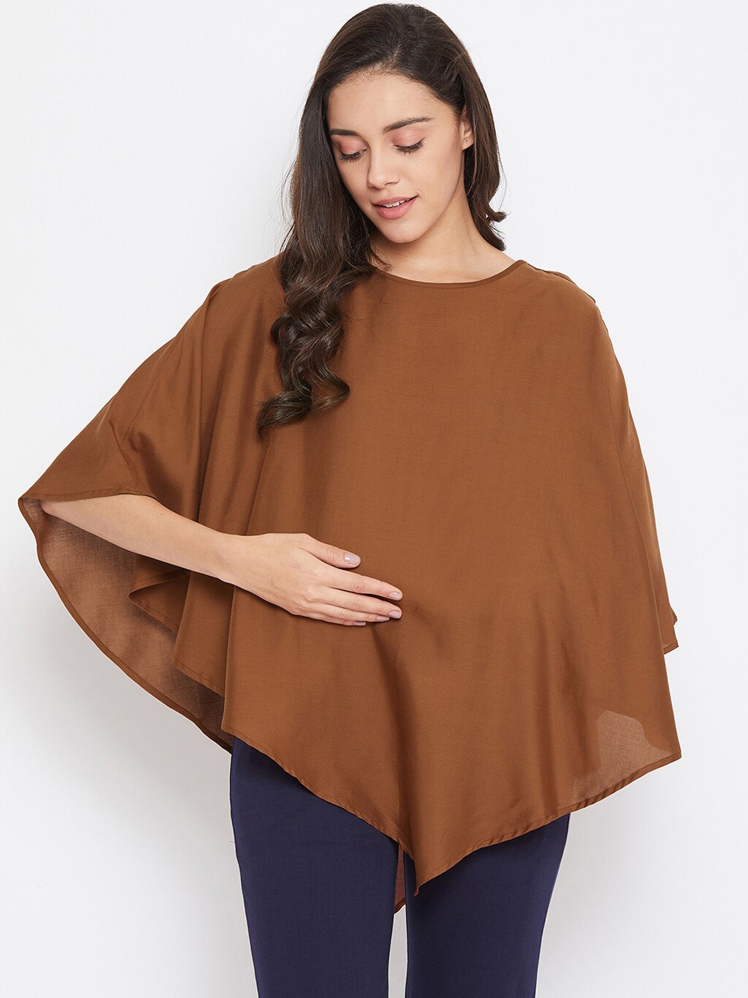 

Clovia Women Brown Solid Kaftan Top