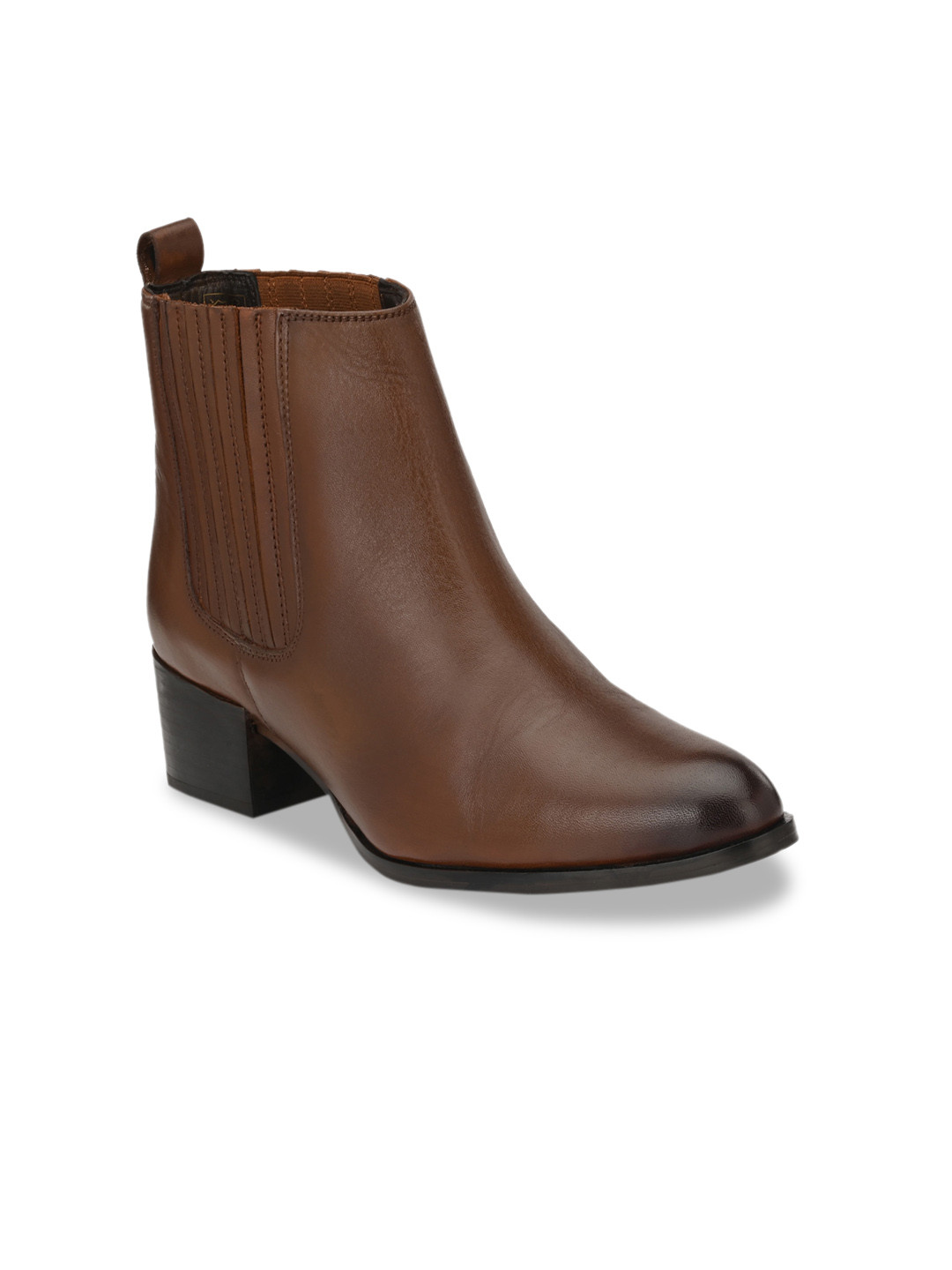 

Delize Women Tan Brown Solid Heeled Boots