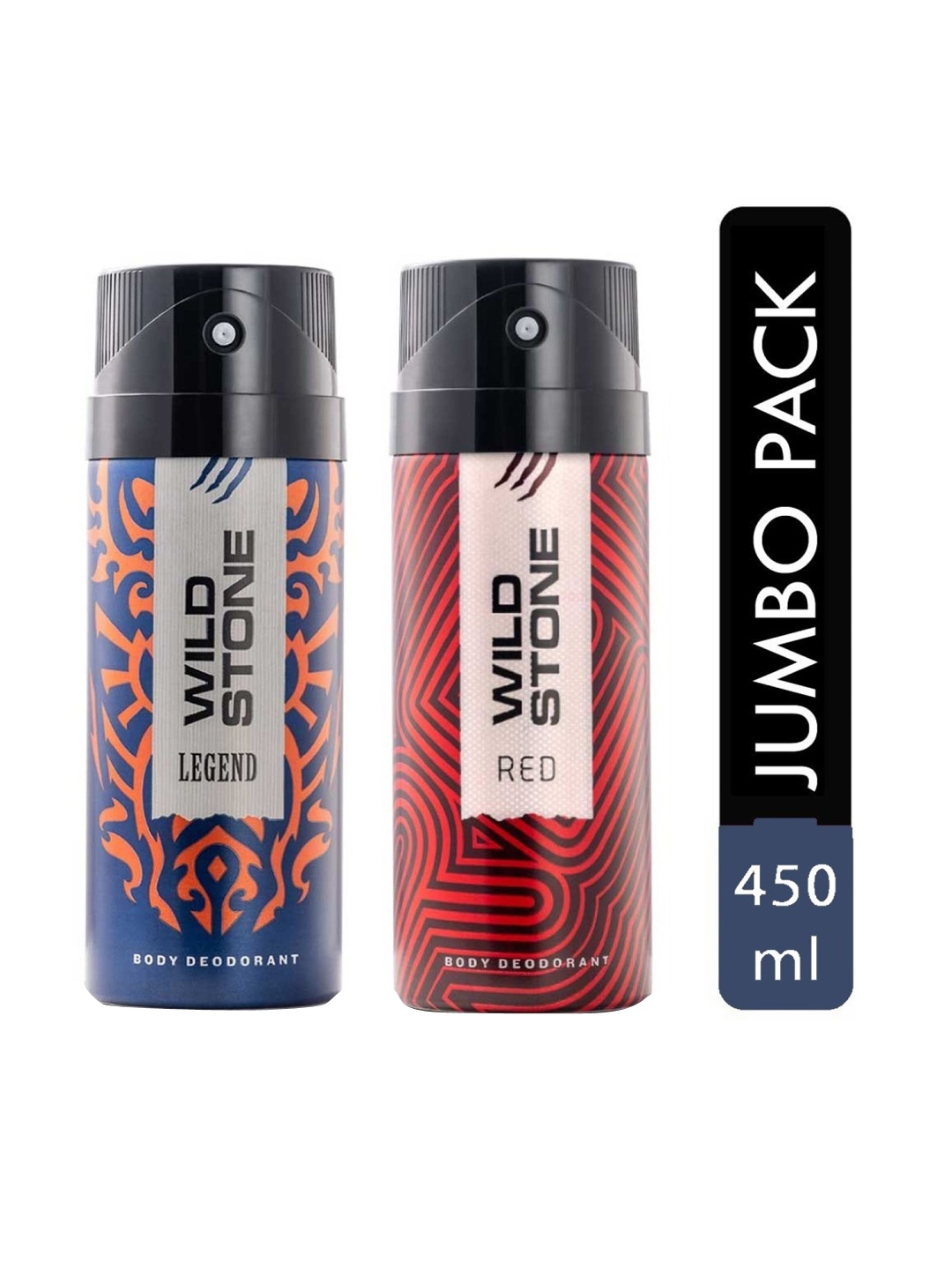 

Wild Stone Men Pack of 2 Red and Legend Deodorant 450 ml, Multi