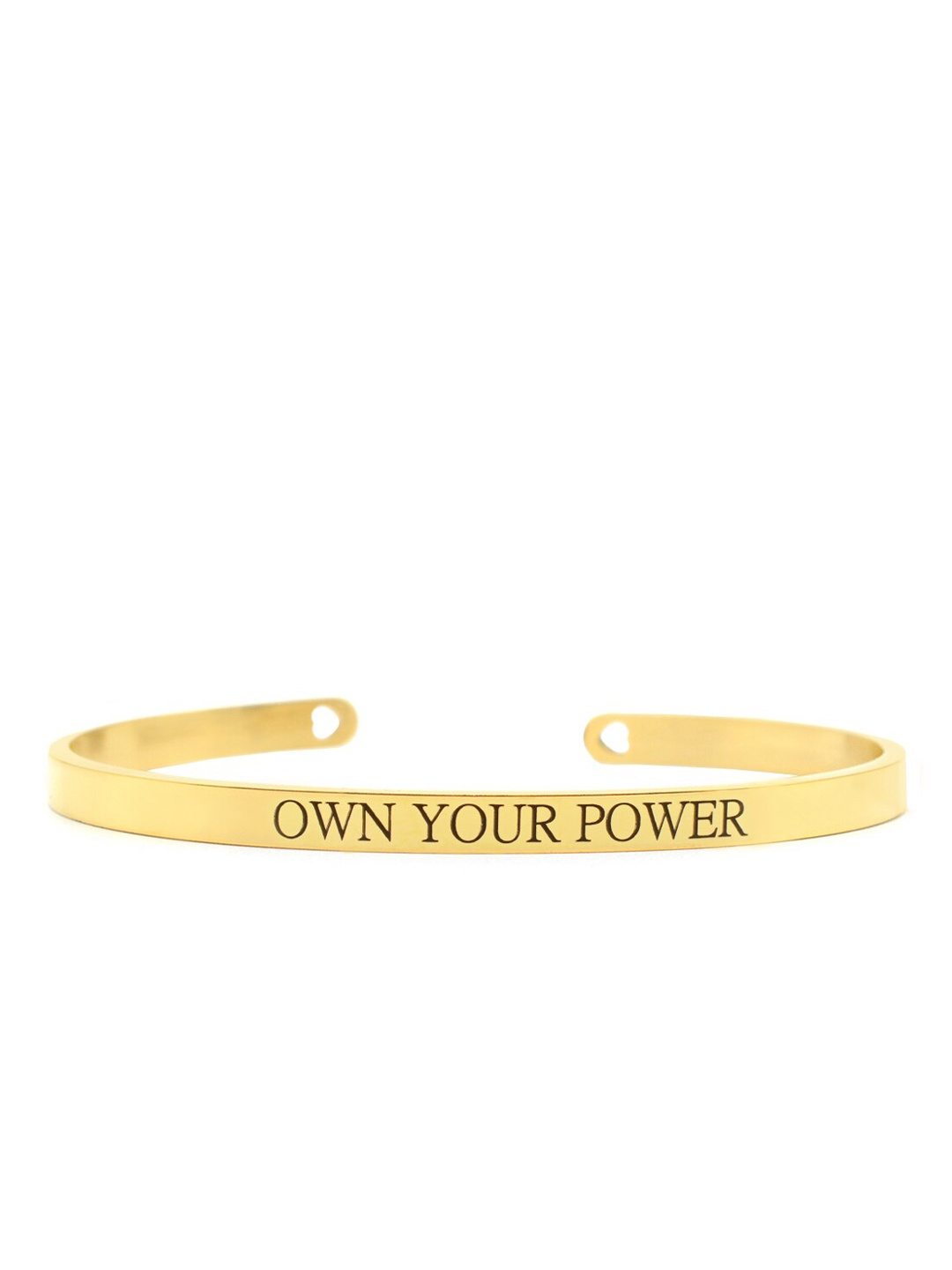 

JOKER & WITCH Gold-Plated Own Your Power Engraved Cuff Bracelet