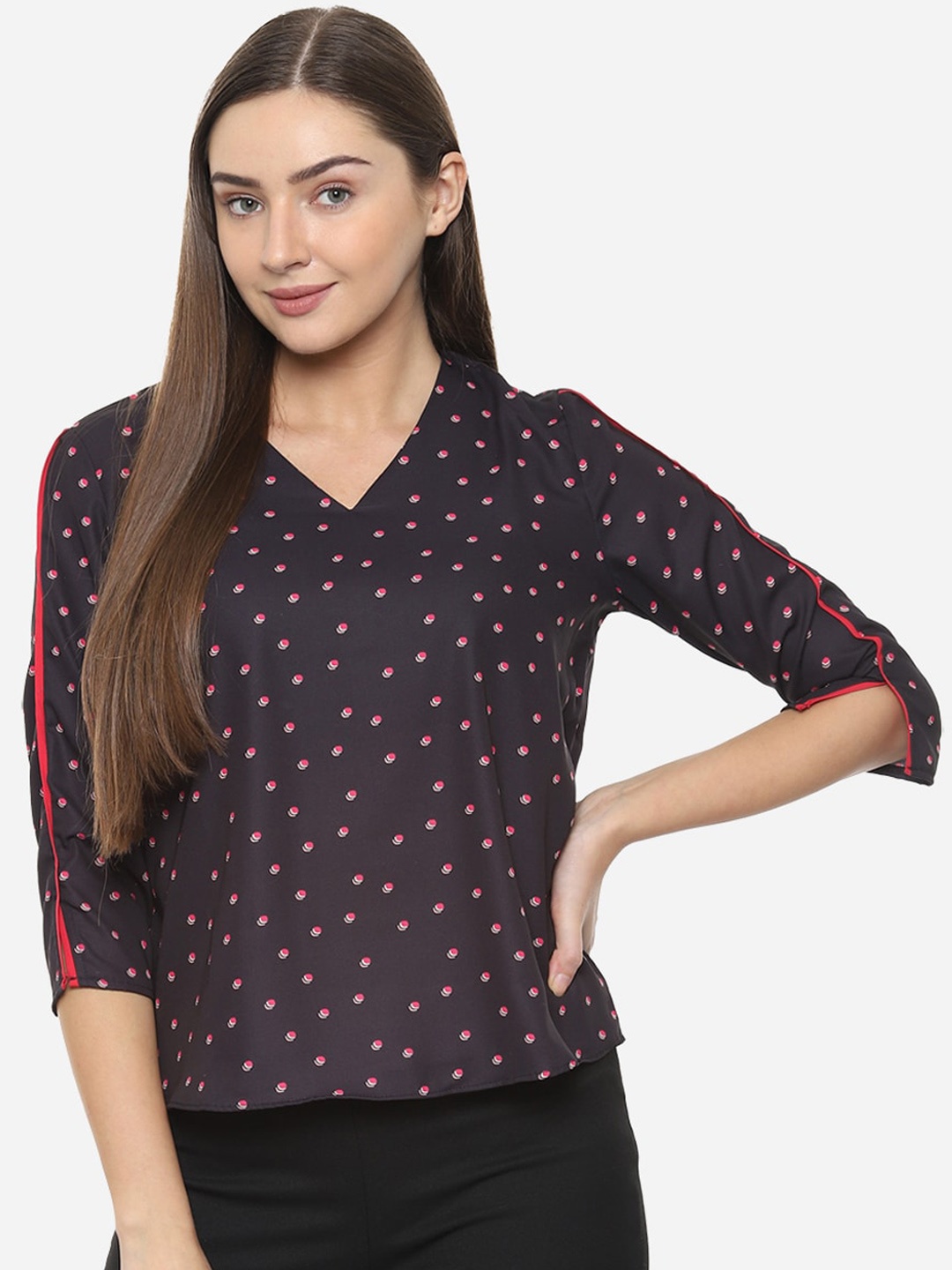 

Allen Solly Woman Women Grey Printed Top