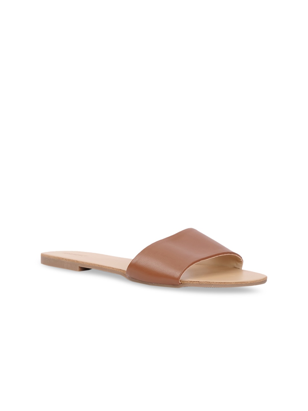 FOREVER 21 Women Brown Solid Open Toe Flats