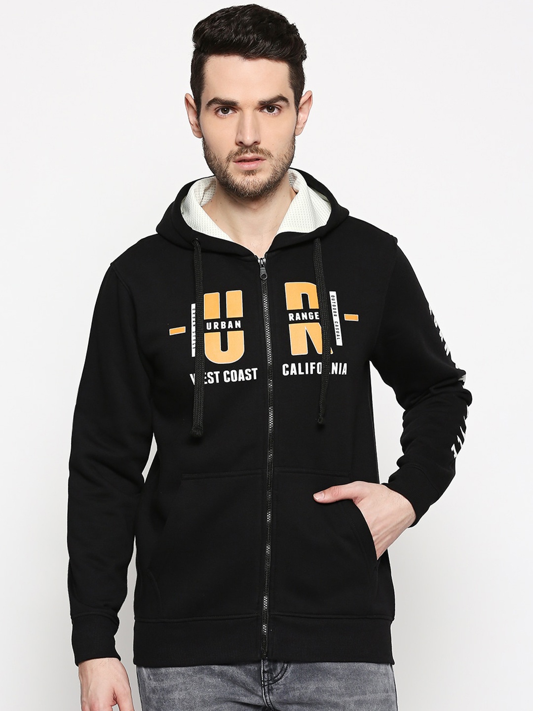 

Urban Ranger by pantaloons Men Black Printed Sweatshirt