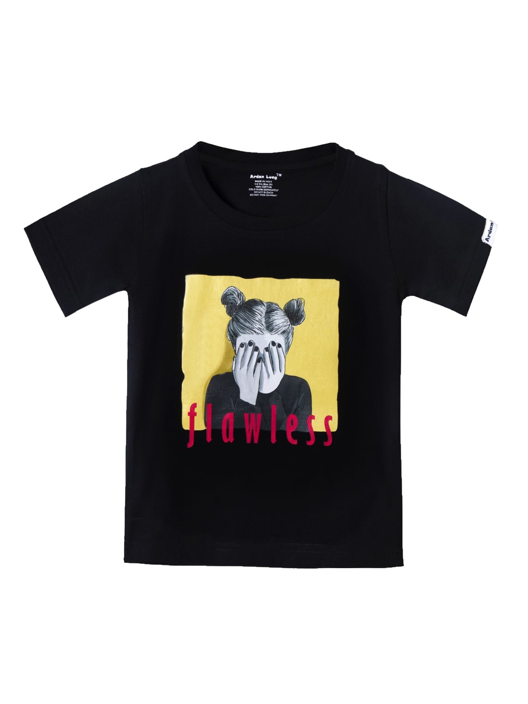 

Ardan Lucy Girls Black Printed Round Neck T-shirt