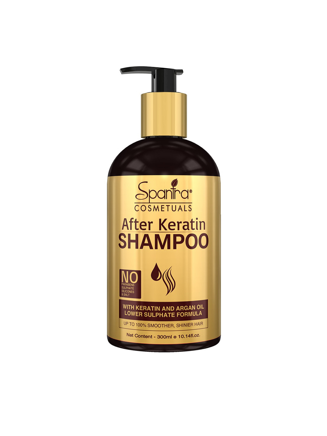

Spantra After Keratin Shampoo for Anti-Breakage Treatment 300ml, Gold