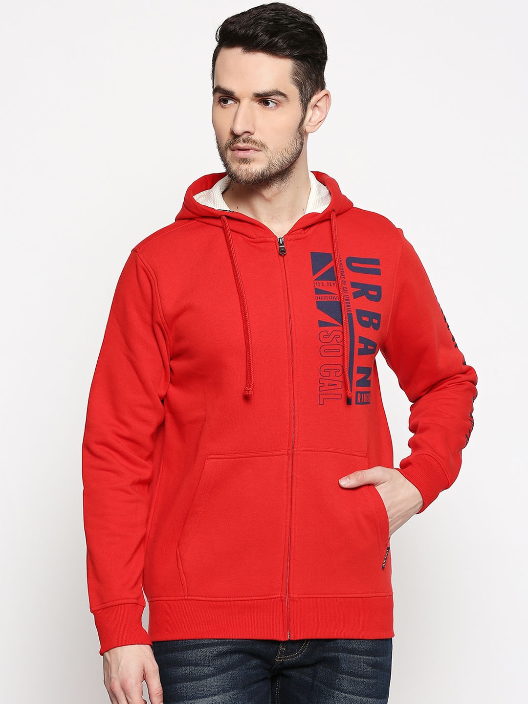 

Urban Ranger by pantaloons Men Red Printed Sweatshirt