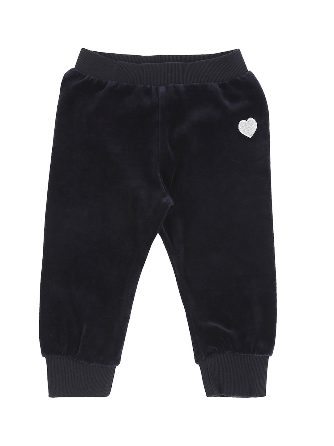 

Pantaloons Baby Infant Girls Navy Blue Solid Joggers