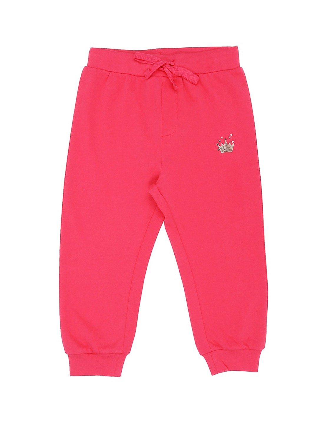 

Pantaloons Baby Infant Girls Fuchsia-Pink Solid Joggers