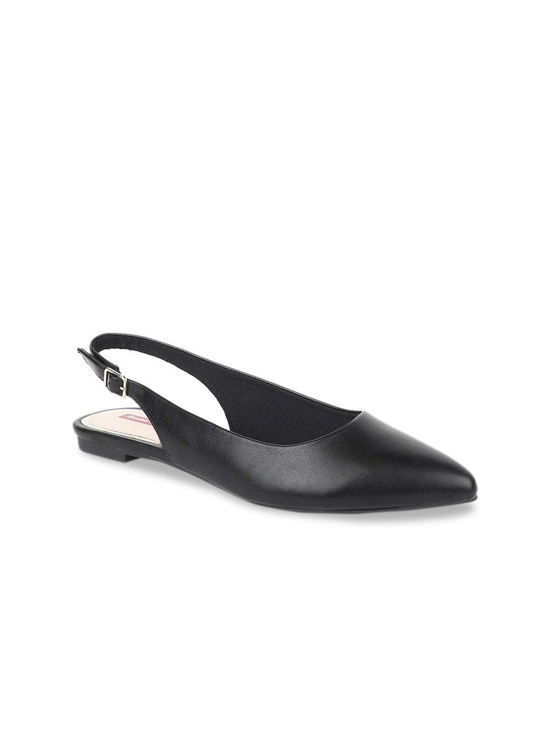 

Bata Women Black Solid PU Ballerinas