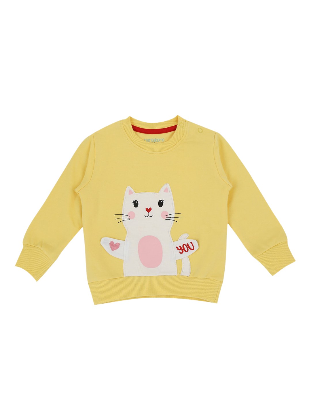 

Pantaloons Baby Girls Yellow Printed Sweatshirt