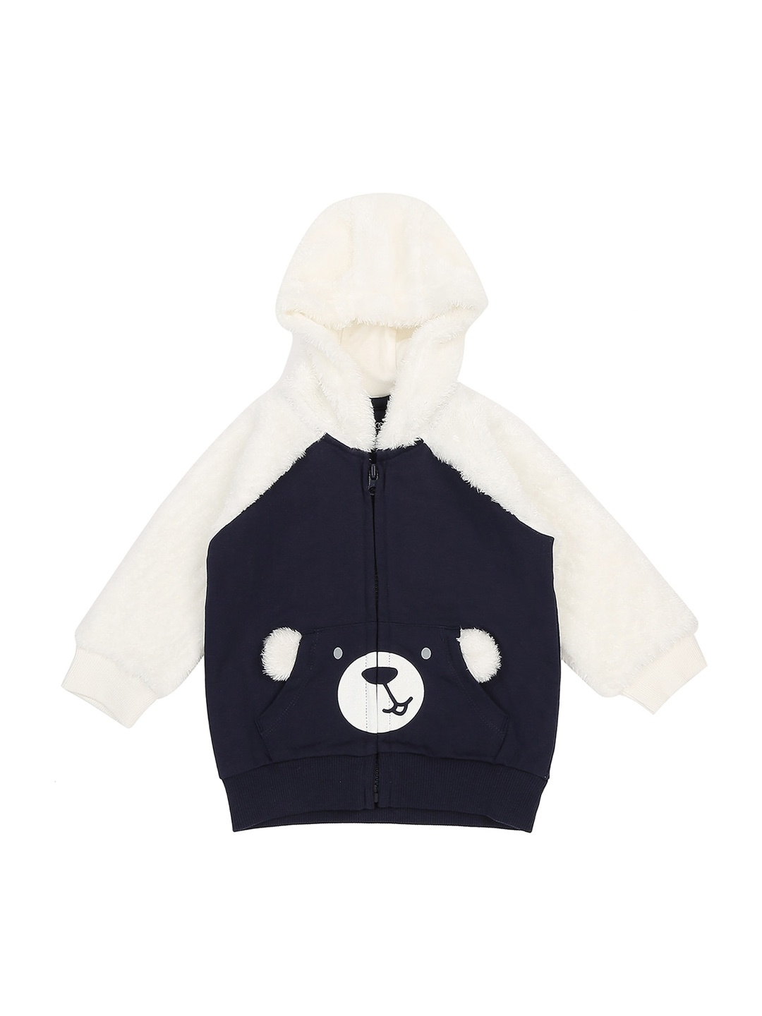 

Pantaloons Baby Boys Navy Blue & Off White Colorblocked Sweatshirt