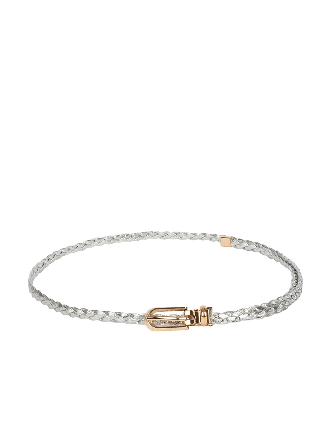 

CRUSSET Women Silver-Coloured Woven-Design Belt