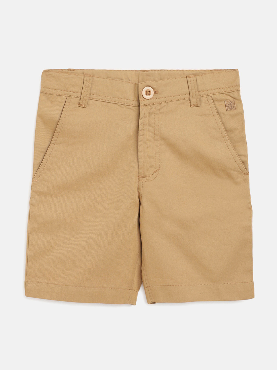 

Campana Boys Khaki Solid Regular Fit Regular Shorts