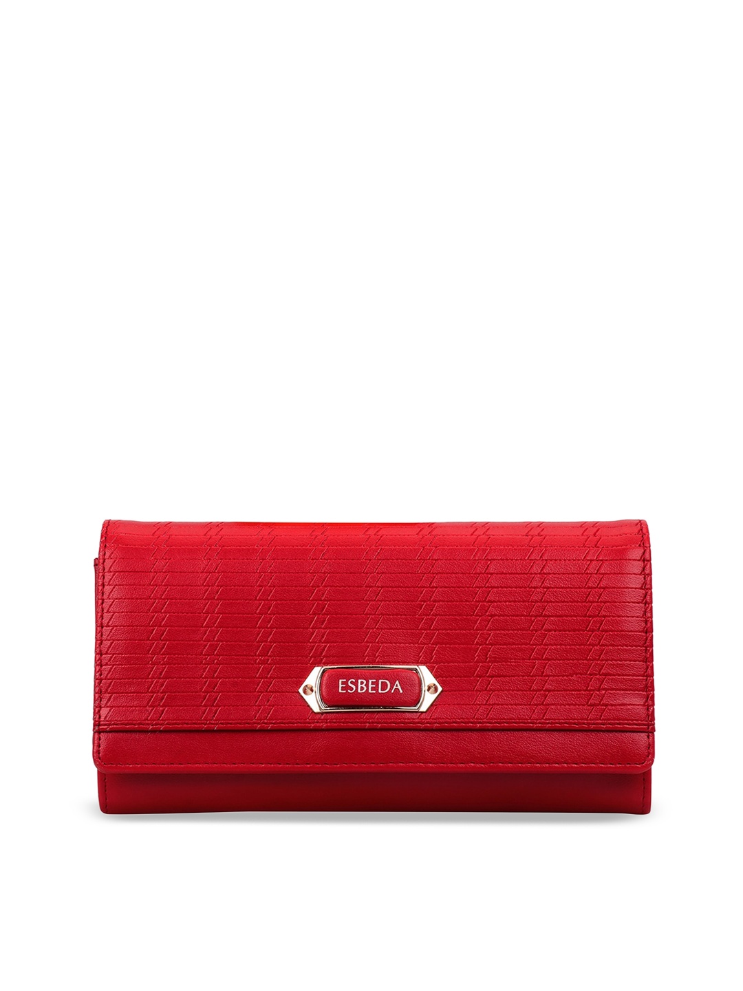 

ESBEDA Women Red Textured Envelope Wallet