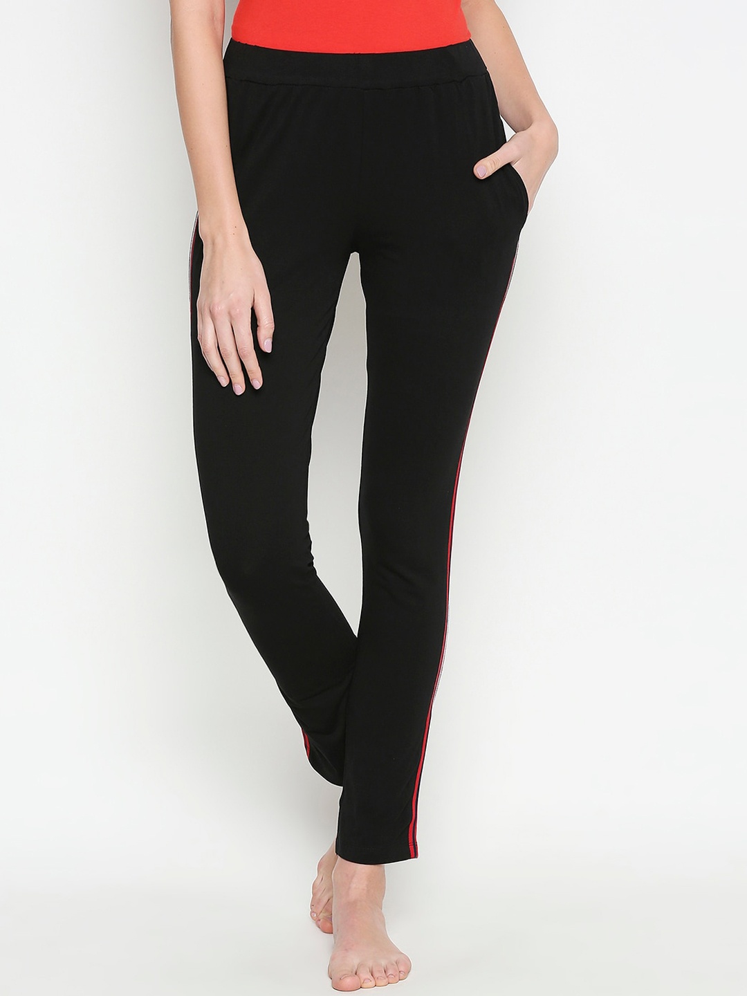 

XIN Women Black Solid Lounge Pants