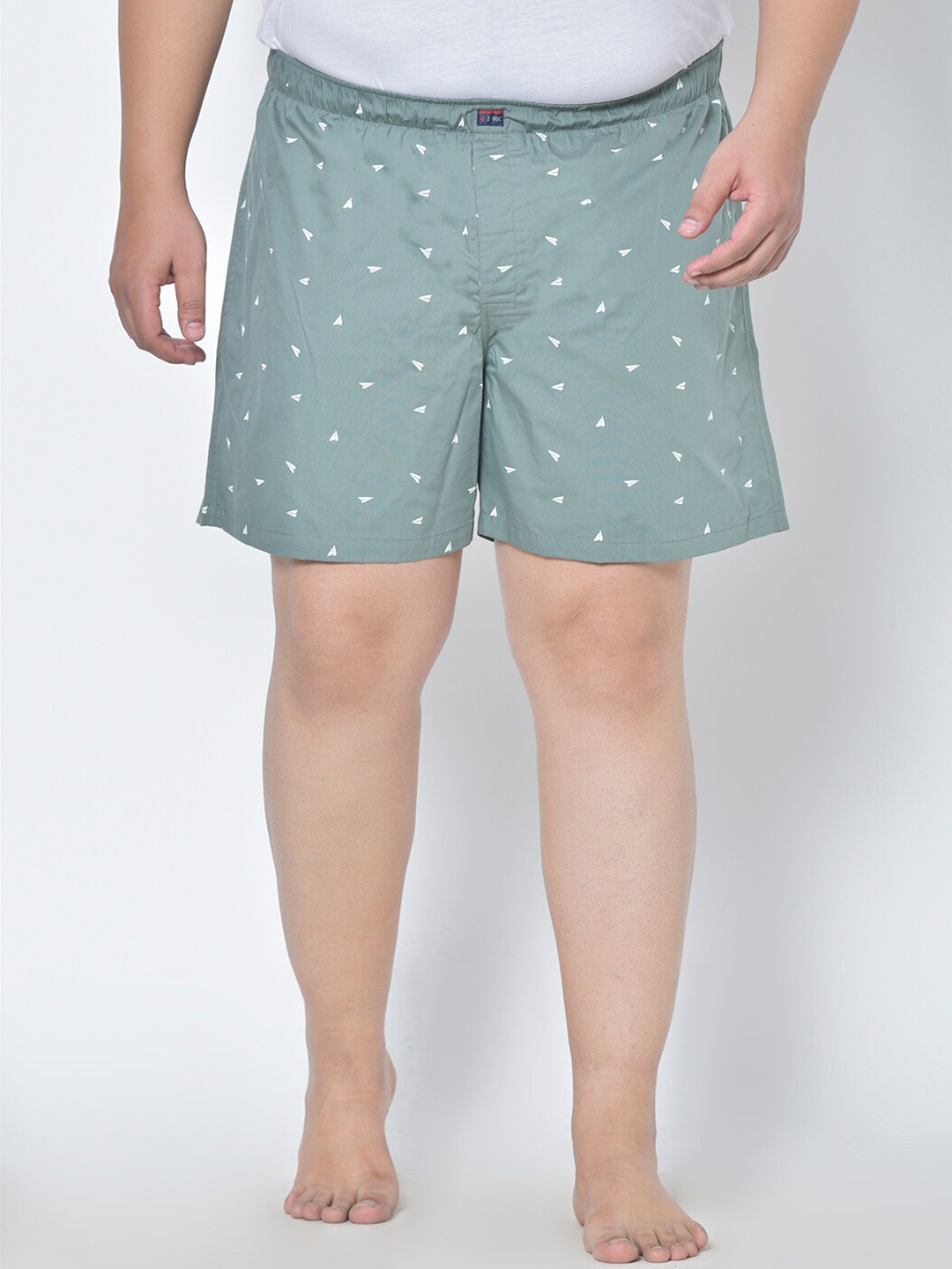 

IVOC Men Olive Green & White Printed Boxers IOMBS02RC04L35-4422