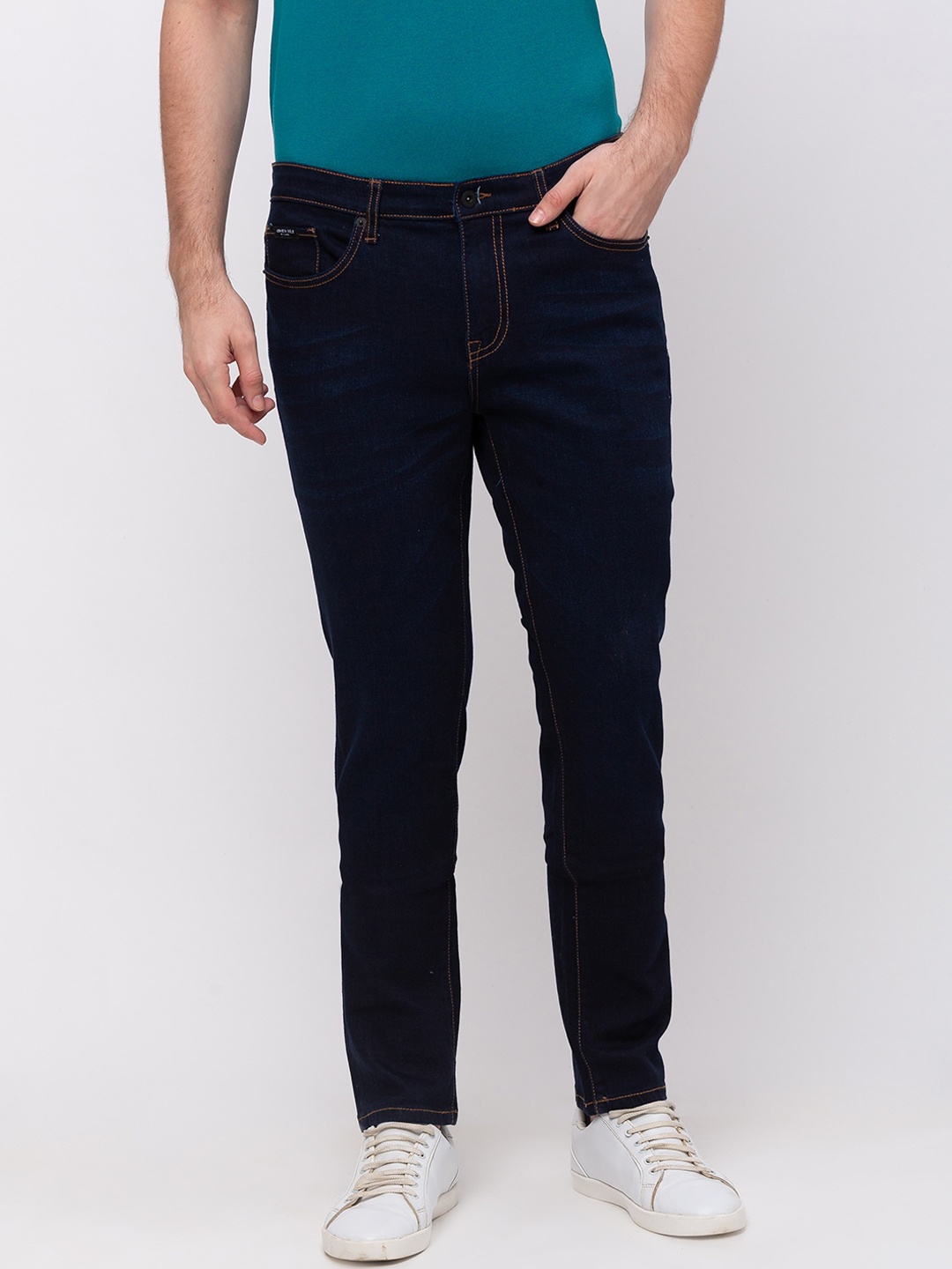 

Kenneth Cole Men Navy Blue Slim Fit Mid-Rise Clean Look Jeans