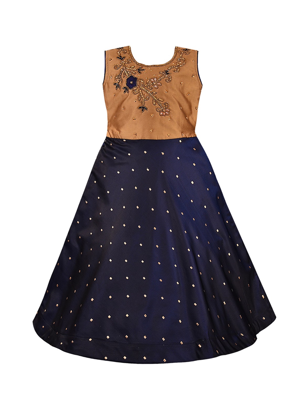

Wish Karo Girls Navy Blue Embellished A-Line Dress