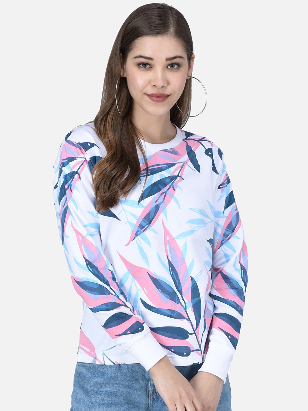 

The Dry State Women White Printed Sweatshirt