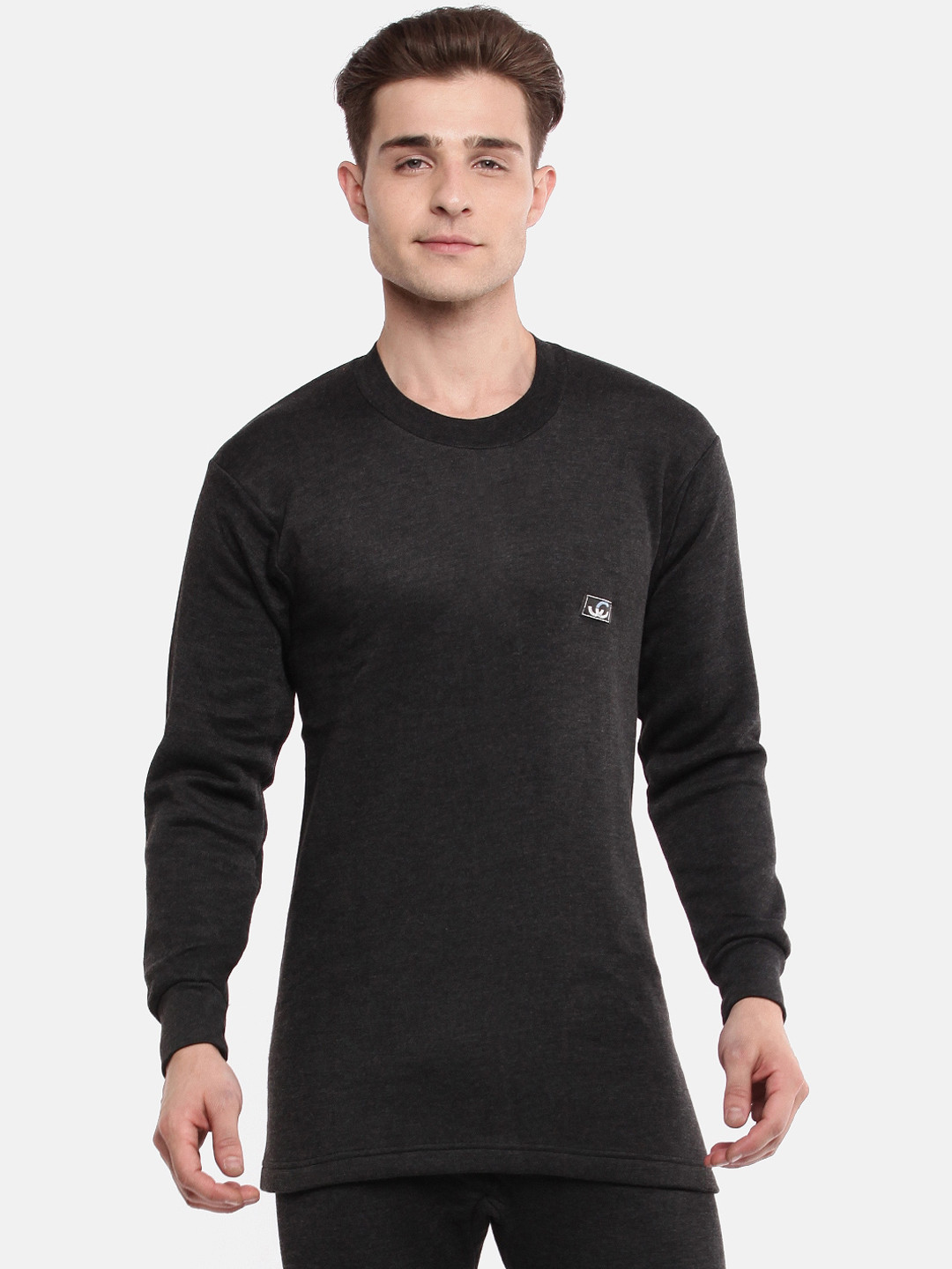 

Dollar Men Black Solid Thermal Top