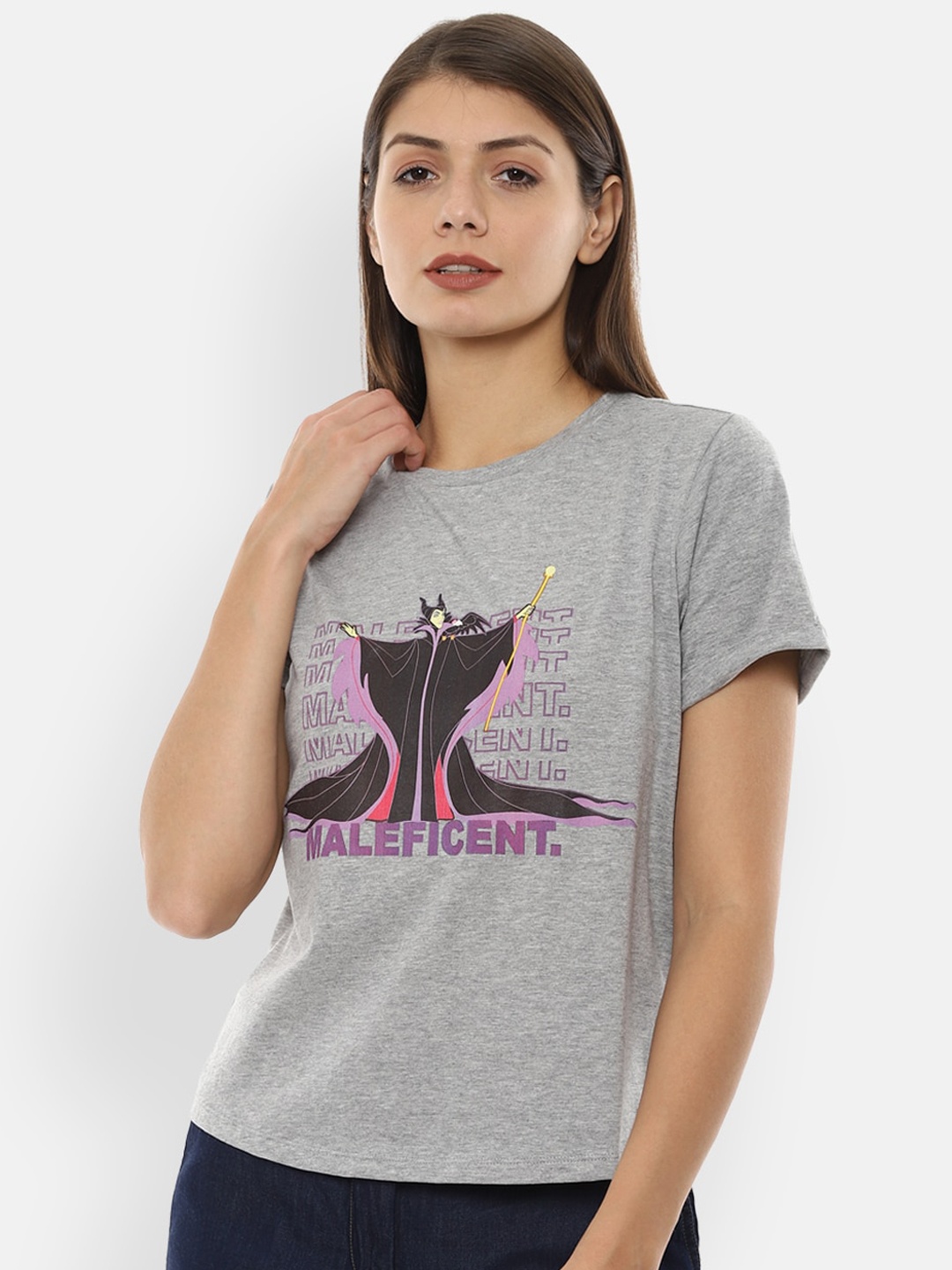 

Van Heusen Woman Women Grey Printed Top