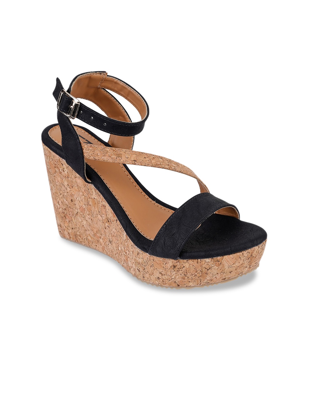 TRASE Women Black Solid Peep Toes