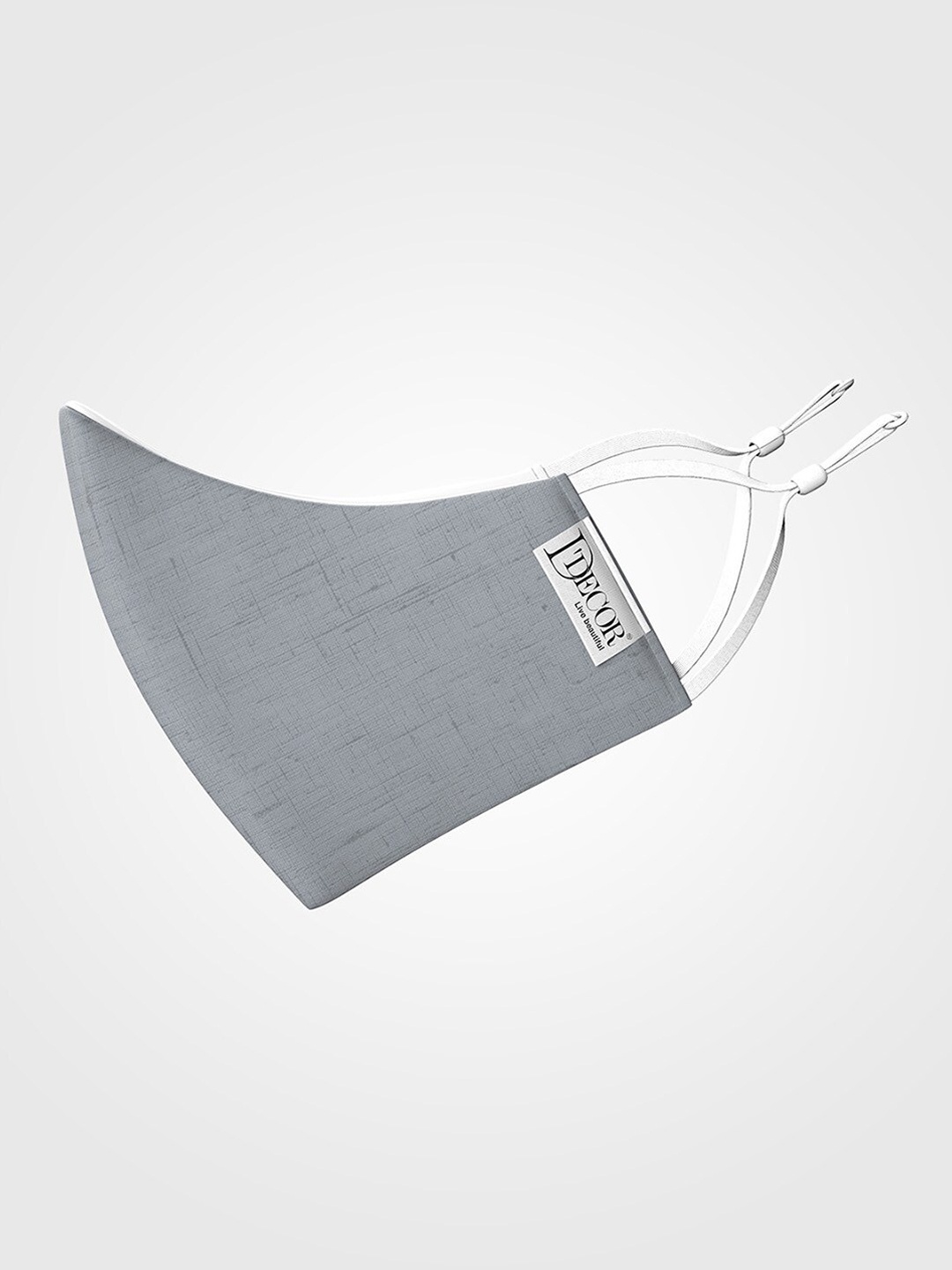 

DDecor men Anti Viral Grey Solid 3-Ply Reusable Cloth Mask