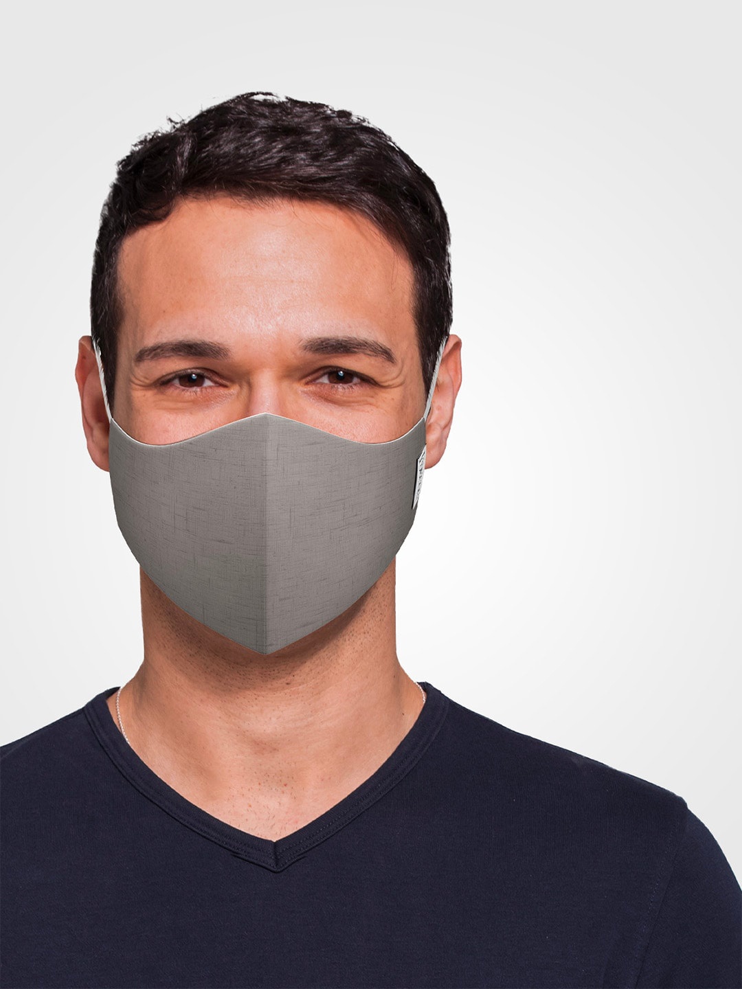 

DDecor men Anti Viral Grey Solid 3-Ply Adjustable Reusable Protective Outdoor Mask