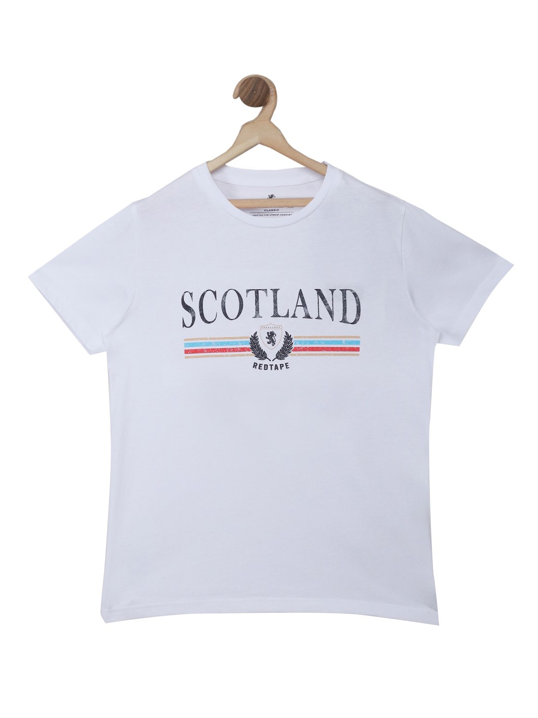 

Red Tape Boys White Printed Round Neck T-shirt