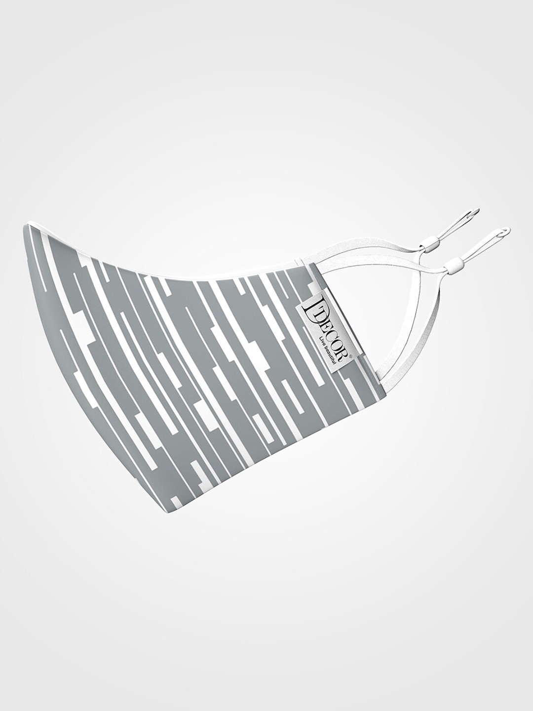 

DDecor men Anti Viral Grey & White Printed 3-Ply Reusable Protective Outdoor Mask
