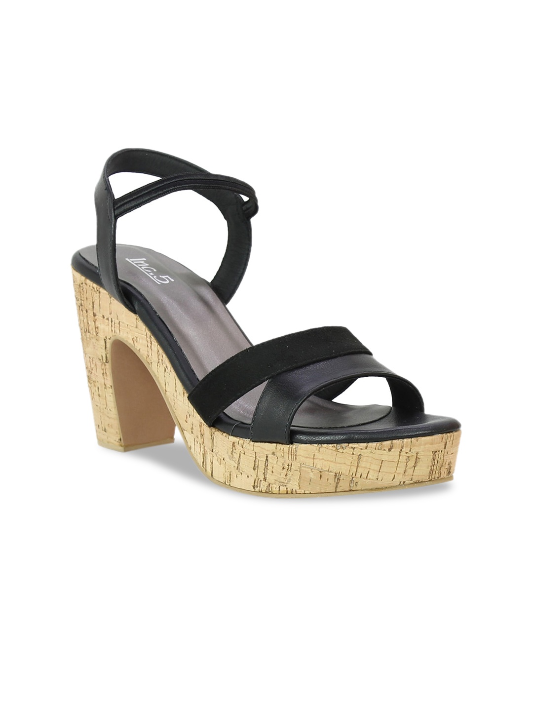 

Inc 5 Women Black Solid Sandals