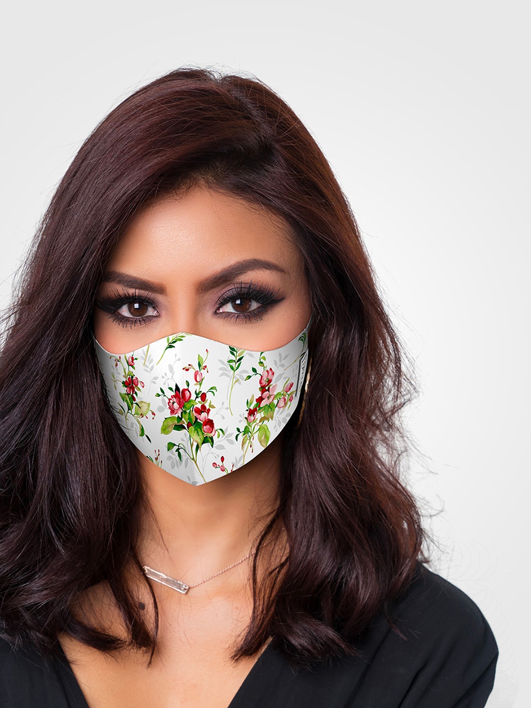 

DDecor Women Anti Viral White & Green Printed 3-Ply Reusable Protective Outdoor Mask