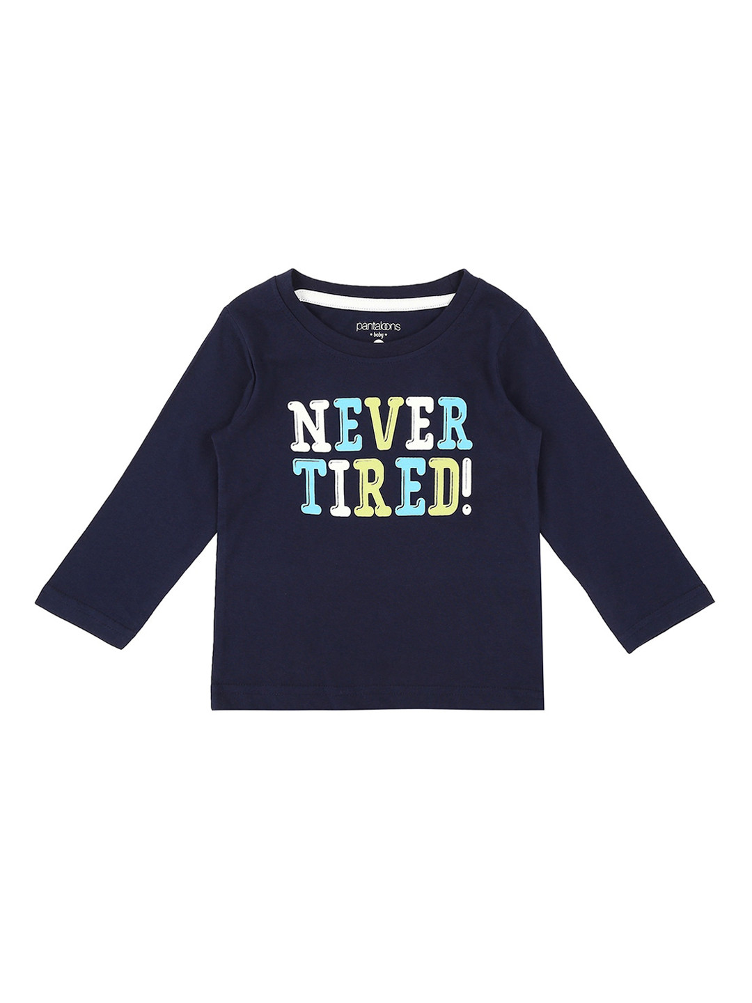 

Pantaloons Baby Boys Navy Blue Printed Round Neck T-shirt