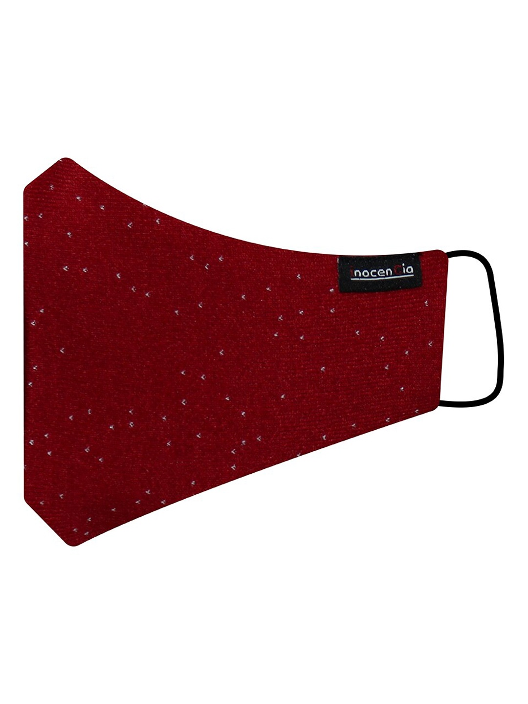 

inocenCia Unisex Red & White Embroidered 2-Ply Cloth Face Mask