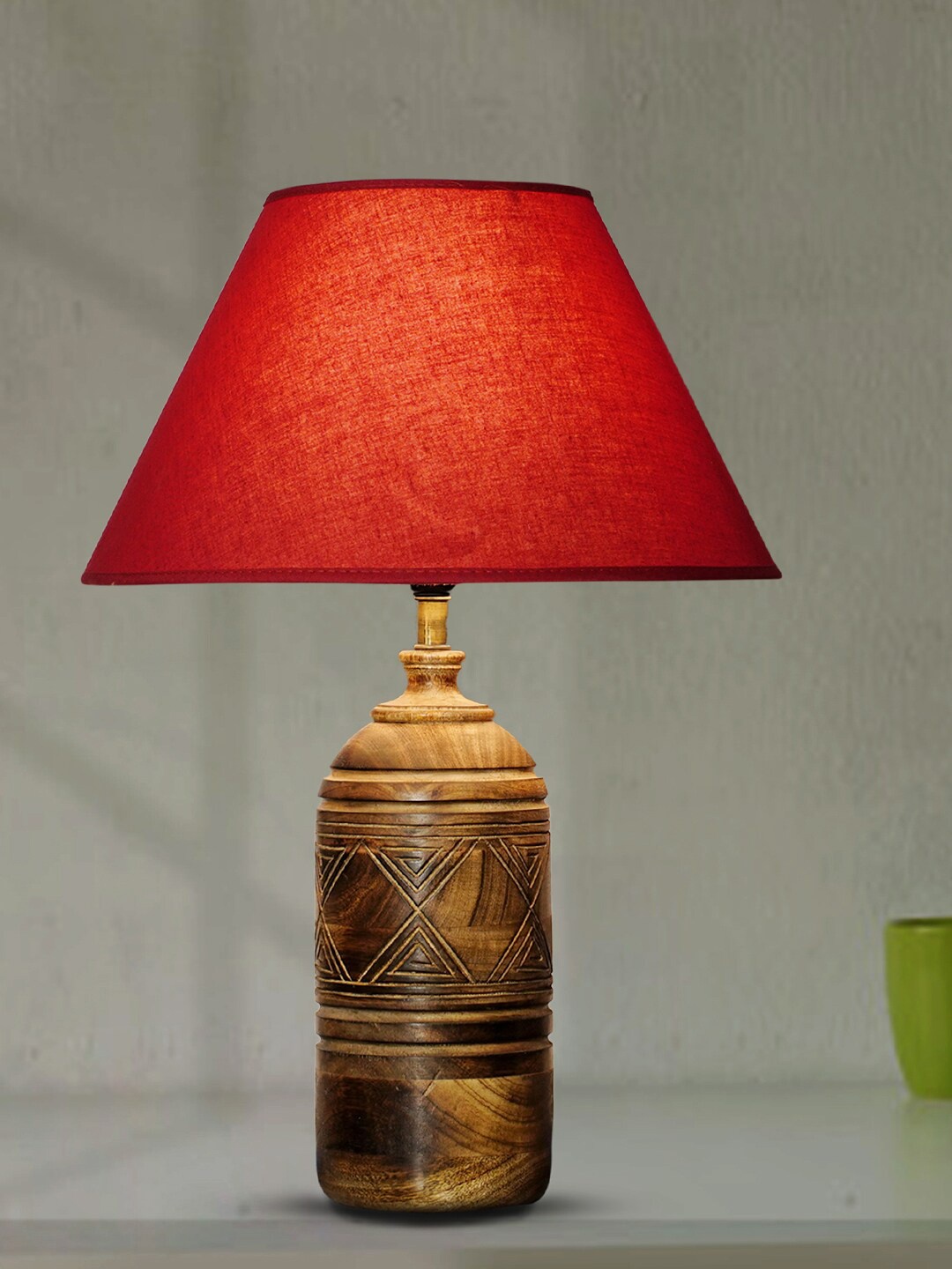 

THE LIGHT STORE Brown Solid Frustum Table Lamp