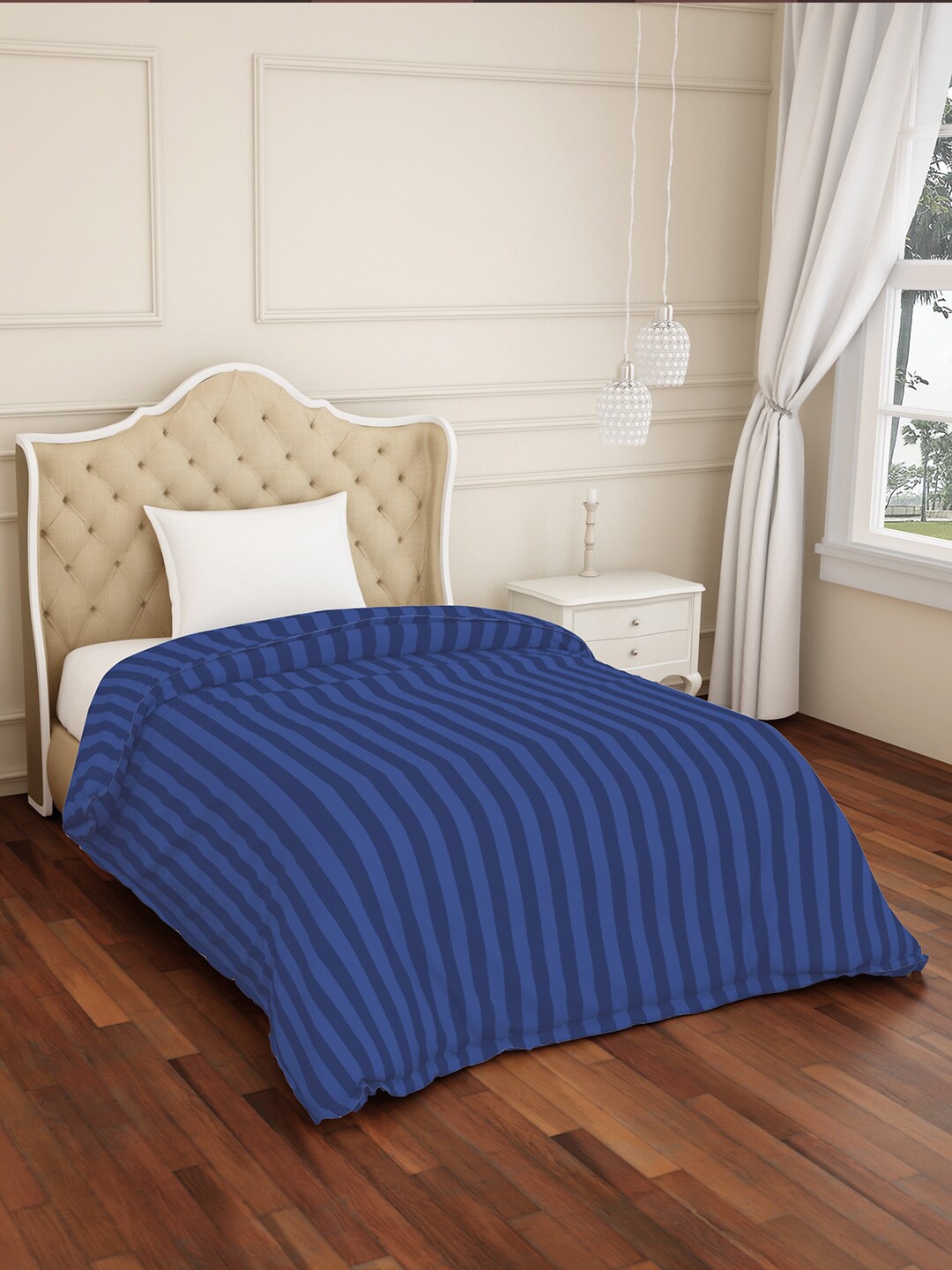 

SPACES Blue Striped 210 TC Single Bed Duvet Cover
