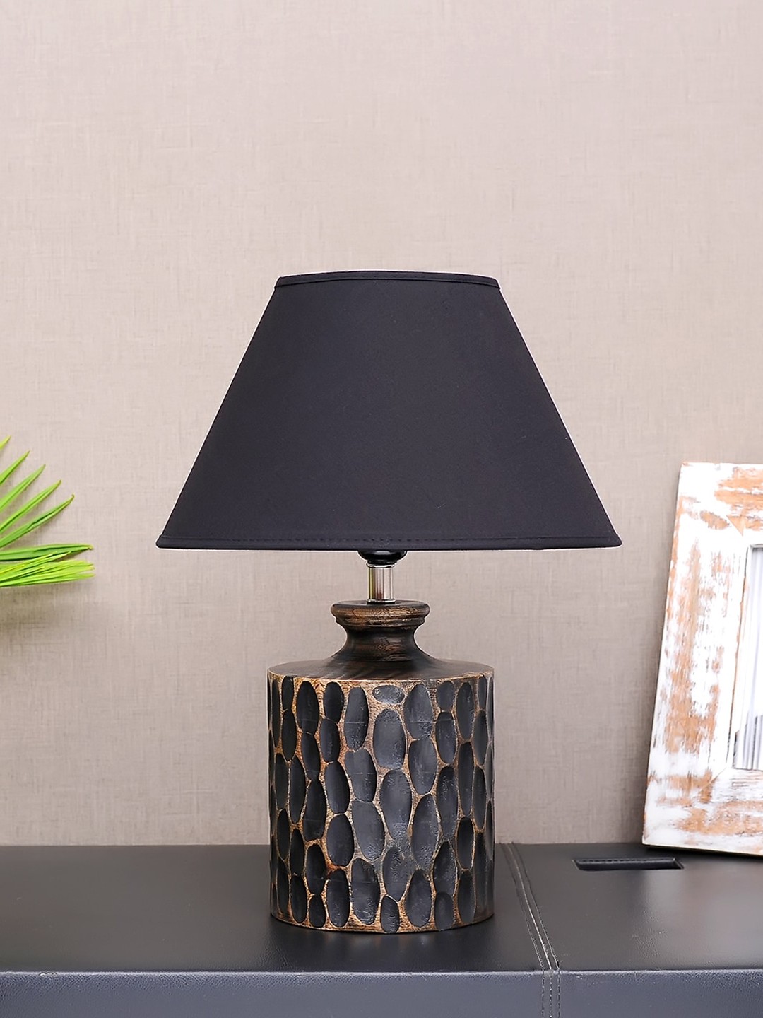 

THE LIGHT STORE Black Self-Design Bedside Standard Lamp With Shade
