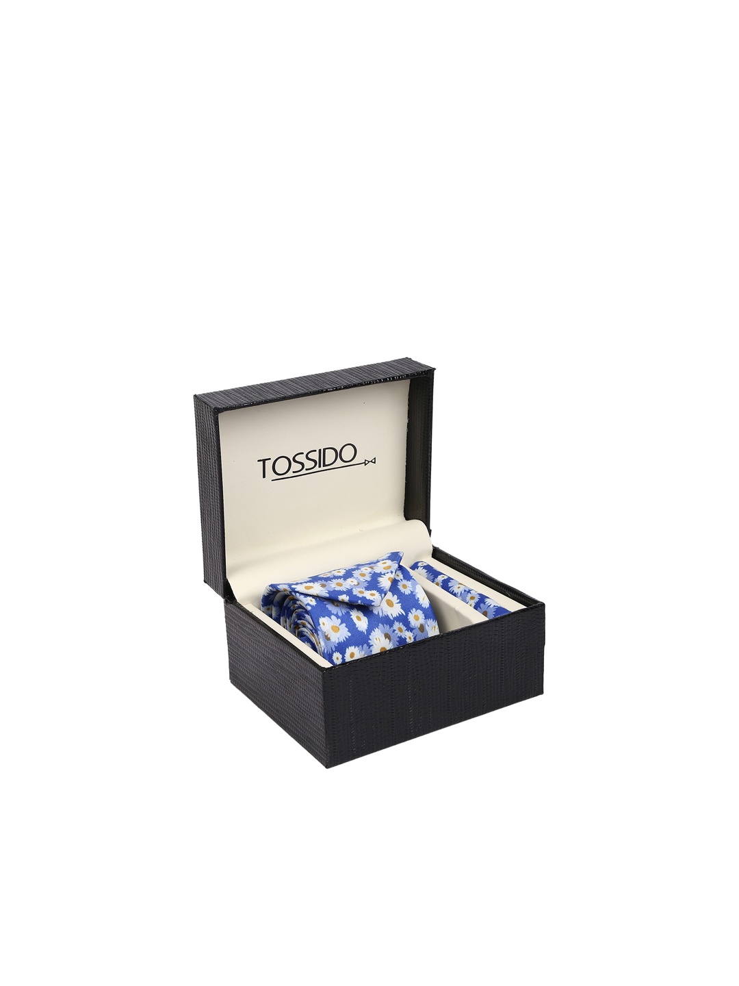 

Tossido Men Blue & White Printed Accessory Gift Set