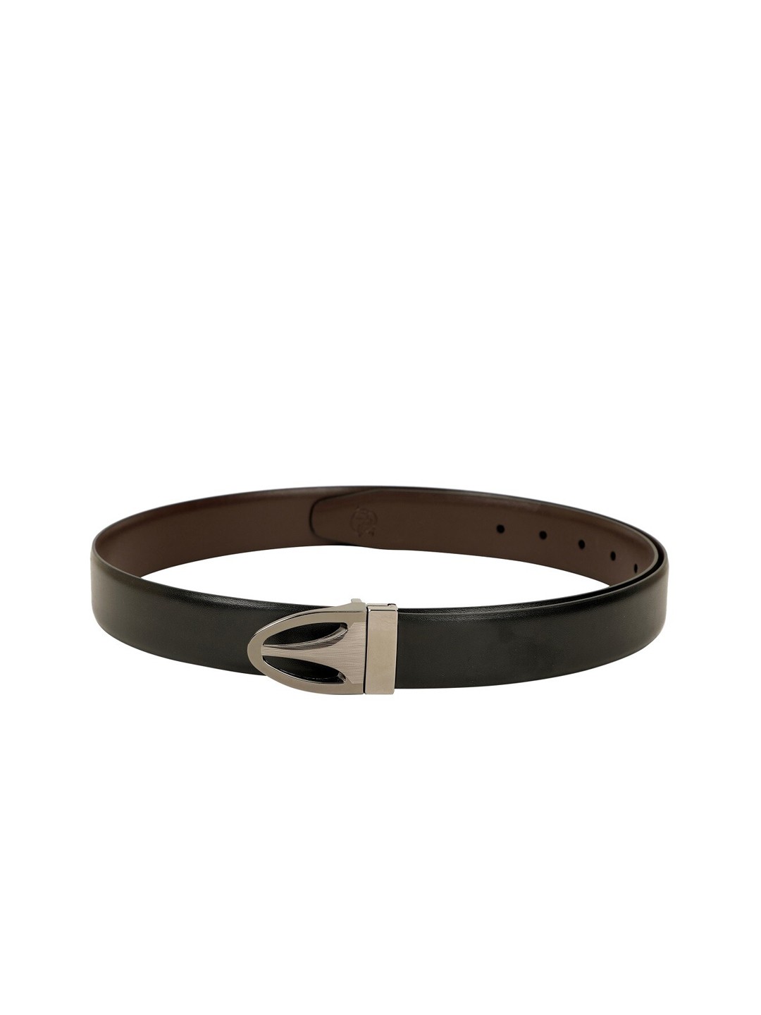

ZEVORA Men Black & Brown Solid Reversible Belt