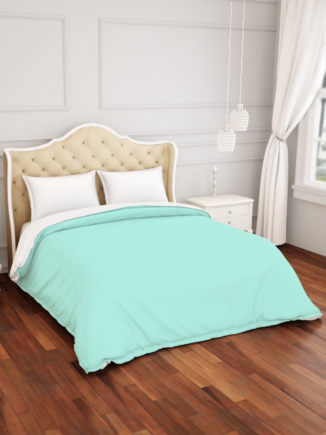

SPACES Hygro Blue Solid 300 TC Double Queen Duvet Cover