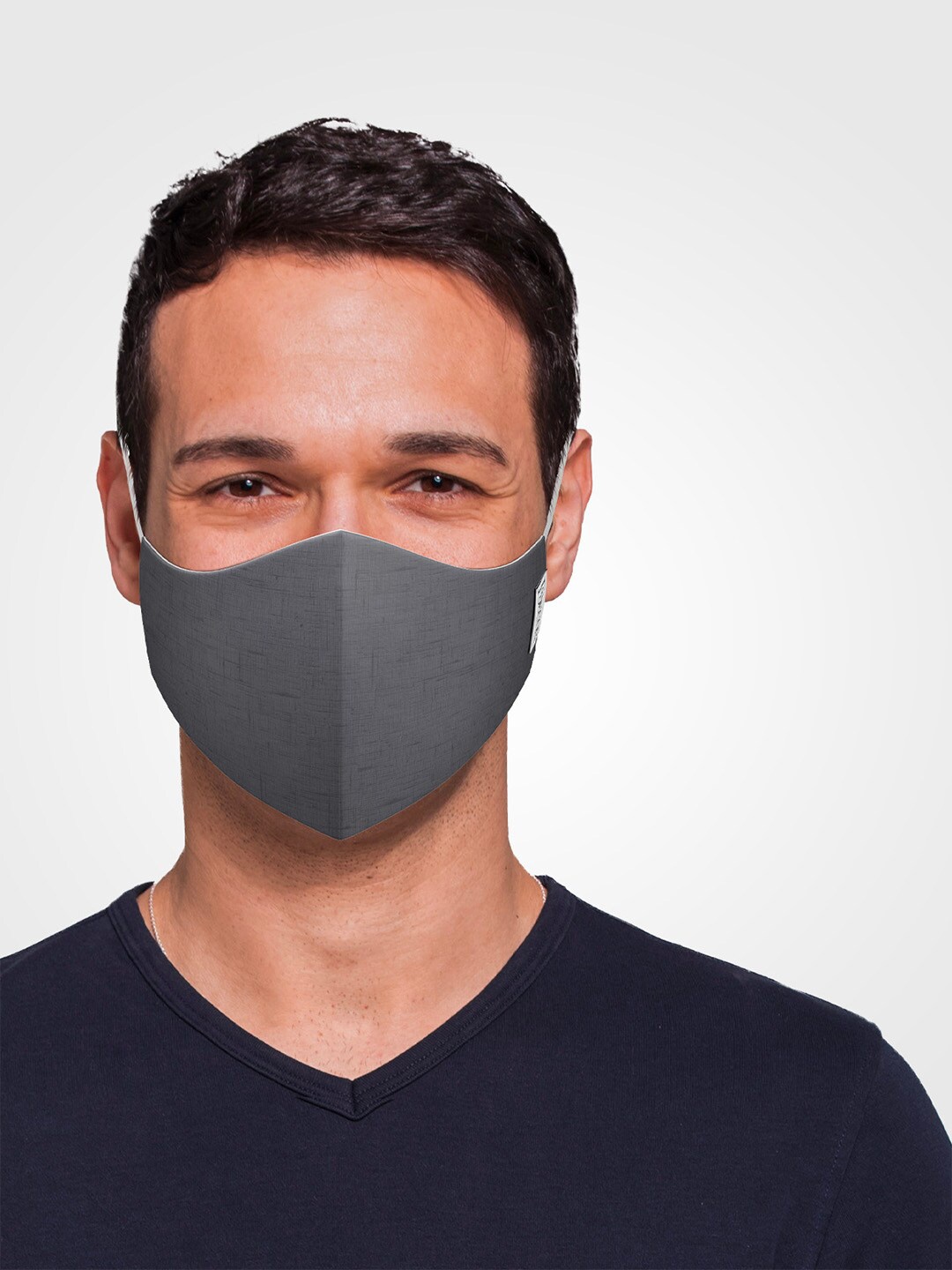 

DDecor men Anti Viral Grey Solid 3-Ply Protective Outdoor Face Mask