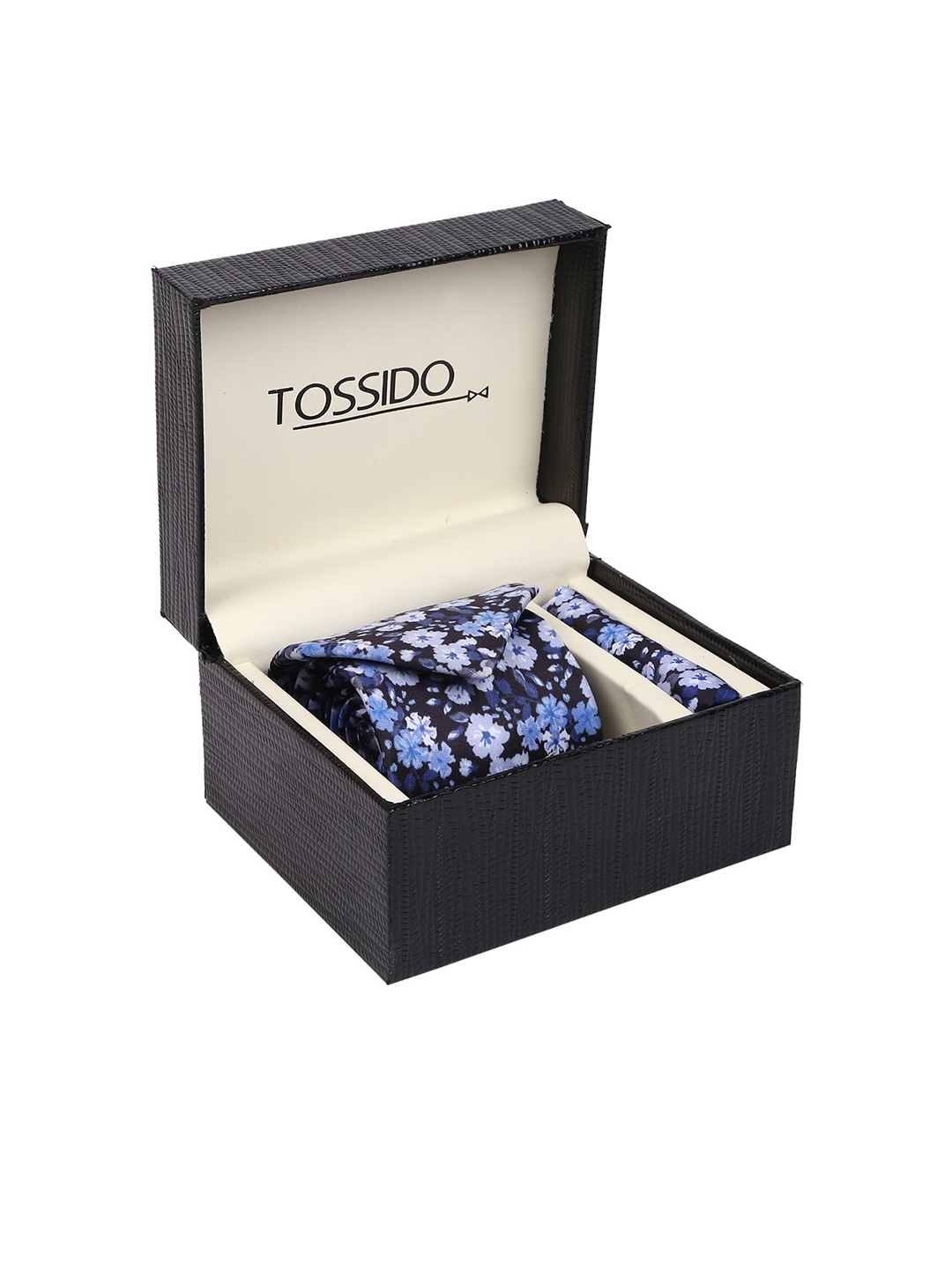 Tossido Men Blue & Black Printed Accessory Gift Set