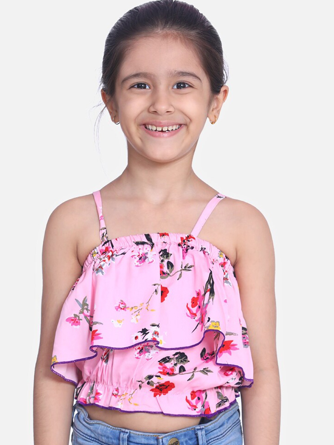 

Cutiekins Girls Pink Printed Top